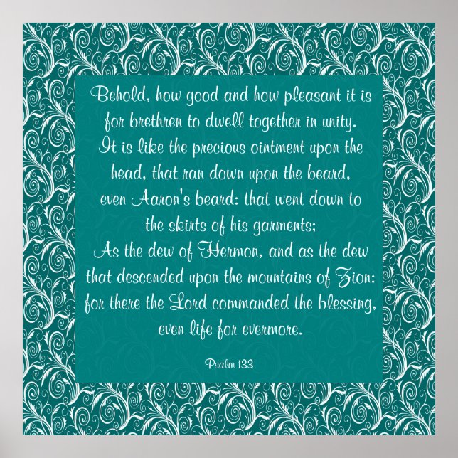 Poster Psalm 133 (Frente)