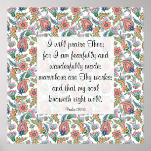 Poster Psalm 139:14