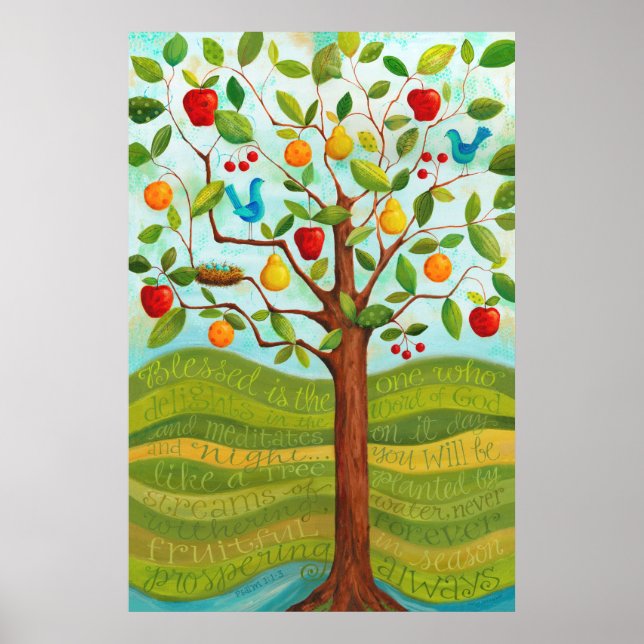 Pôster Psalm 1 Tree Planted by Rivers of Water Print (Frente)