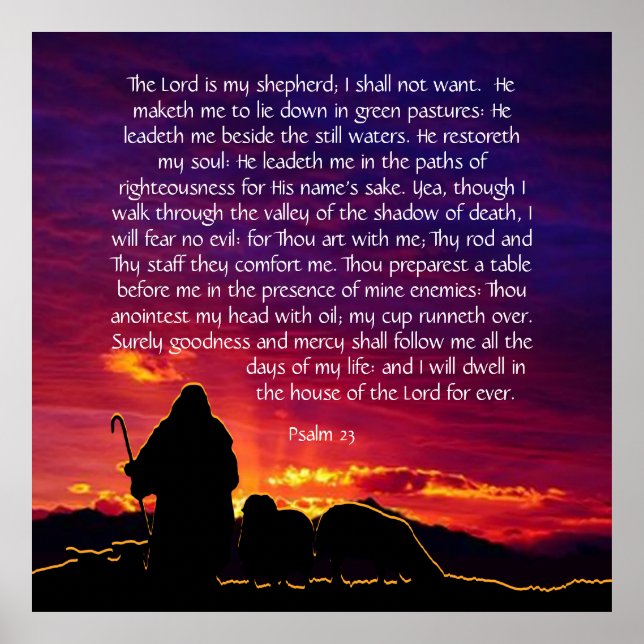 Poster Psalm 23  (Frente)