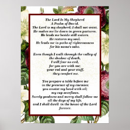 Poster Psalm 23 biblical quotes