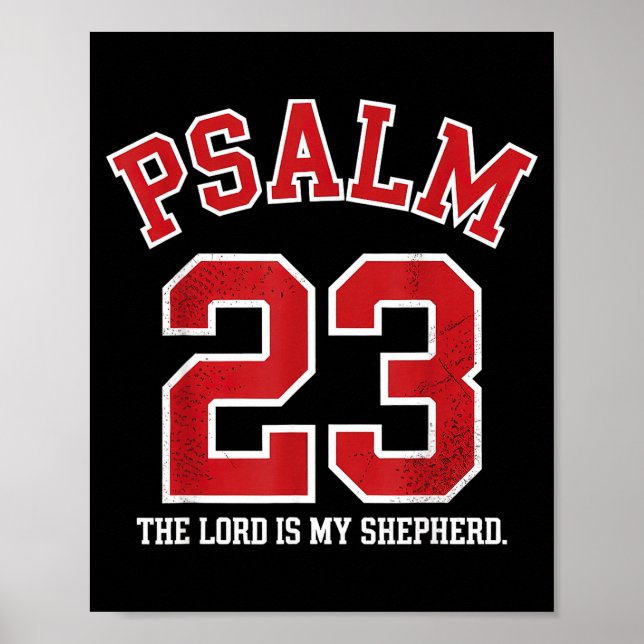 Poster Psalm 23 The Lord Is My Shepherd  (Frente)