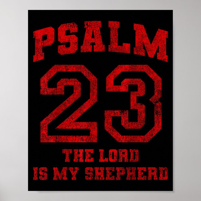 Poster Psalm 23 The Lord Is My Shepherd  (Frente)