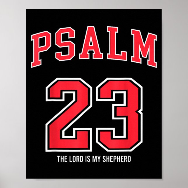 Poster Psalm 23 The Lord Is My Shepherd Christian Footbal (Frente)