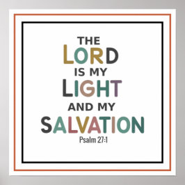Poster Psalm 27 1 The Lord Is My Light And My Salvation