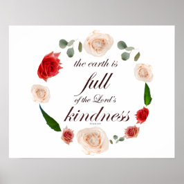 Poster Psalm 33, Full Kindness, Botanic