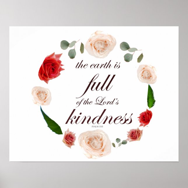 Poster Psalm 33, Full Kindness, Botanic (Frente)