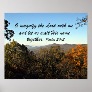 Poster Psalm 34:3