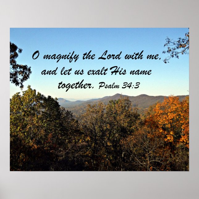 Poster Psalm 34:3 (Frente)