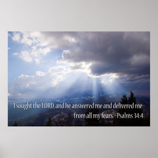 Poster Psalm 34:4 (Frente)