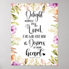 Poster Psalm 37:4 Delight YourSelf
