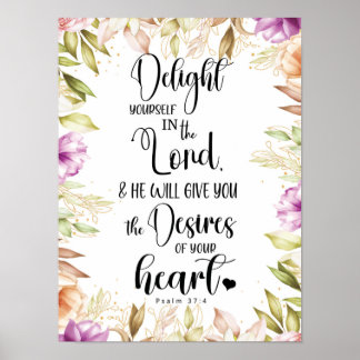 Poster Psalm 37:4 Delight YourSelf