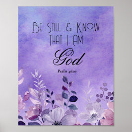 Poster Psalm 46:10 Bible Verse