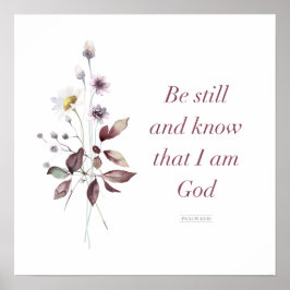 Poster Psalm 46:10, Bible Verse Print, Be Still