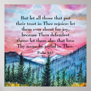 Poster Psalm 5:11 