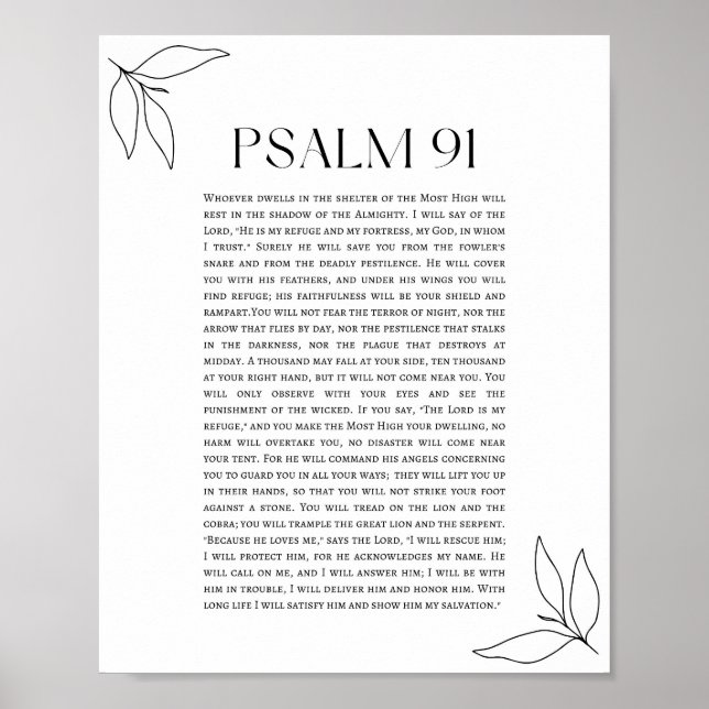 Poster Psalm 91  (Frente)
