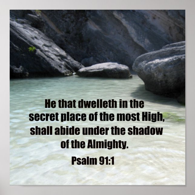 Pôster Psalm 91:1 (Frente)