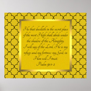 Poster Psalm 91:1-2