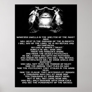 Poster psalm 91 bíblia aspas Arte religiosa