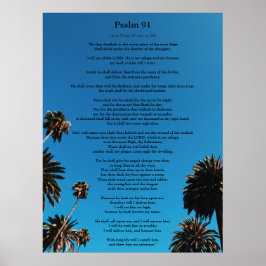 Poster Psalm 91 King James Versão Add Name Christian
