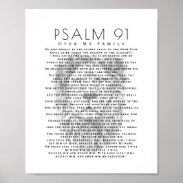 Poster Psalm 91 Over My Family Lion Head Christian