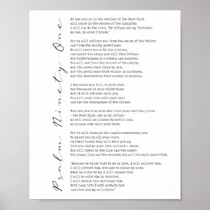Poster Psalm 91 Wall Art