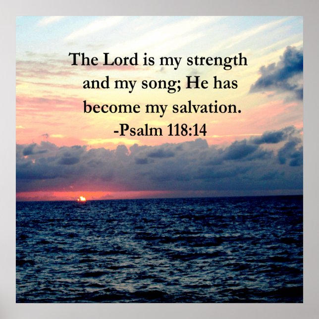 Pôster PSALM bonito 118 14 SUNRISE SOBRE O OCEANO (Frente)