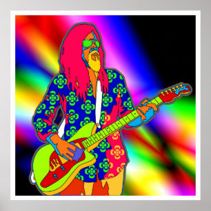 poster psicadélico da música de 8,99