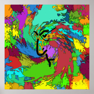 Poster psicadélico do Hippie