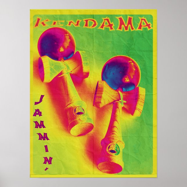 Poster Psicedélico de Kendama Jammin (Frente)