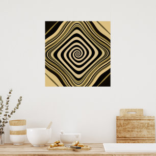 Poster Psicodélica Hiponética Vórtex Helix Espiral