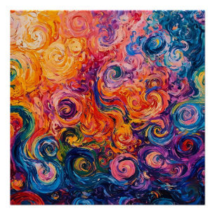 Pôster Psicodélicos Psicodélicos - Pintura a óleo