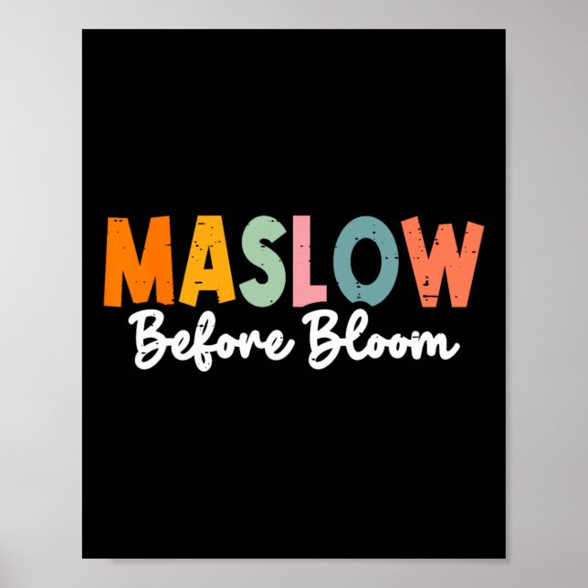 Poster Psicóloga Maslow Antes Do Bloom Sped Teacher Clro (Frente)
