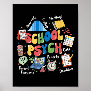 Poster Psicólogo Escolar Apreciação Saúde Mental Awa