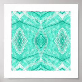 Poster Psicomachia Arte Abstrata em Aquarela Verde