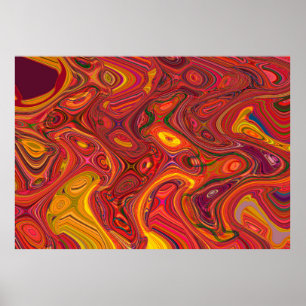 Poster Psíedélica colorida feita de interweavi
