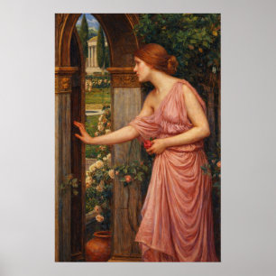 Poster Psique entrando no Jardim de Cupido por Waterhouse