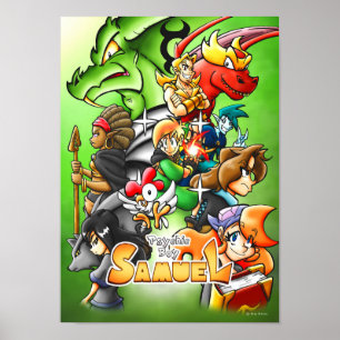 Poster psíquico de Samuel do menino