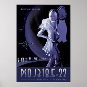 Poster PSO J318.5-22 - Onde a vida noturno nunca termina