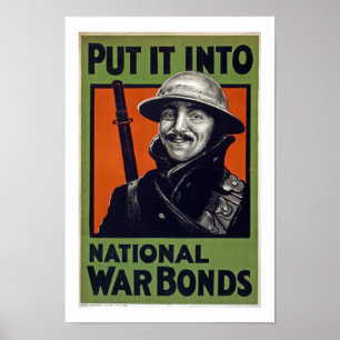 Pôster Psto lhe em ligações de guerra nacionais (canvas
