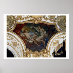 Pôster Psyche and Cupid, ceiling panel from the Salon de