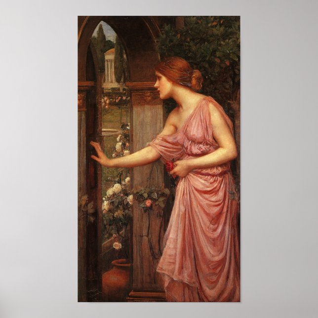 Pôster Psyche Pre Raphaelite por John W. Waterhouse (Frente)