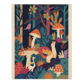 Pôster Psychedelic forest poster