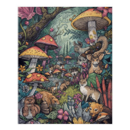 Pôster Psychedelic forest poster