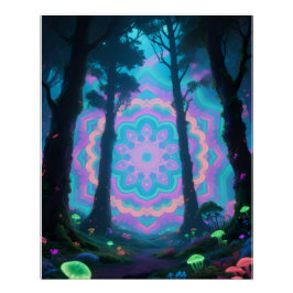 Pôster Psychedelic forest poster