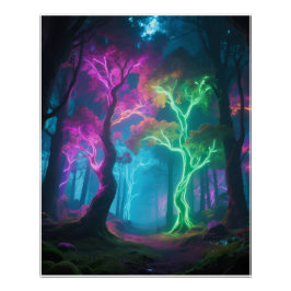 Pôster Psychedelic forest poster