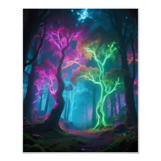 Pôster Psychedelic forest poster (Frente)