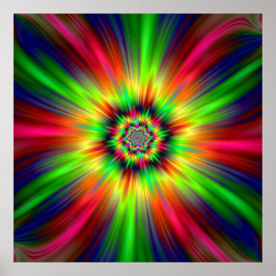 Pôster Psychedelic Star Burst