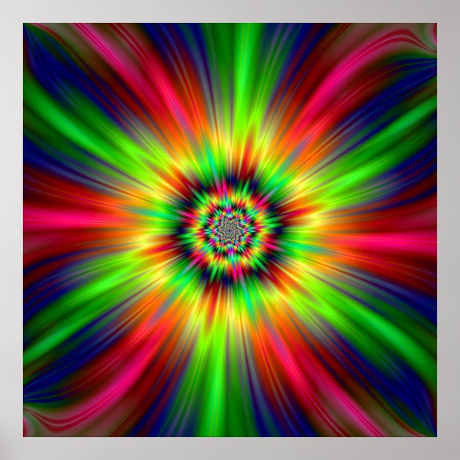 Pôster Psychedelic Star Burst (Frente)