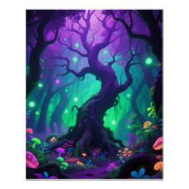 Pôster Psychedelic tree poster
